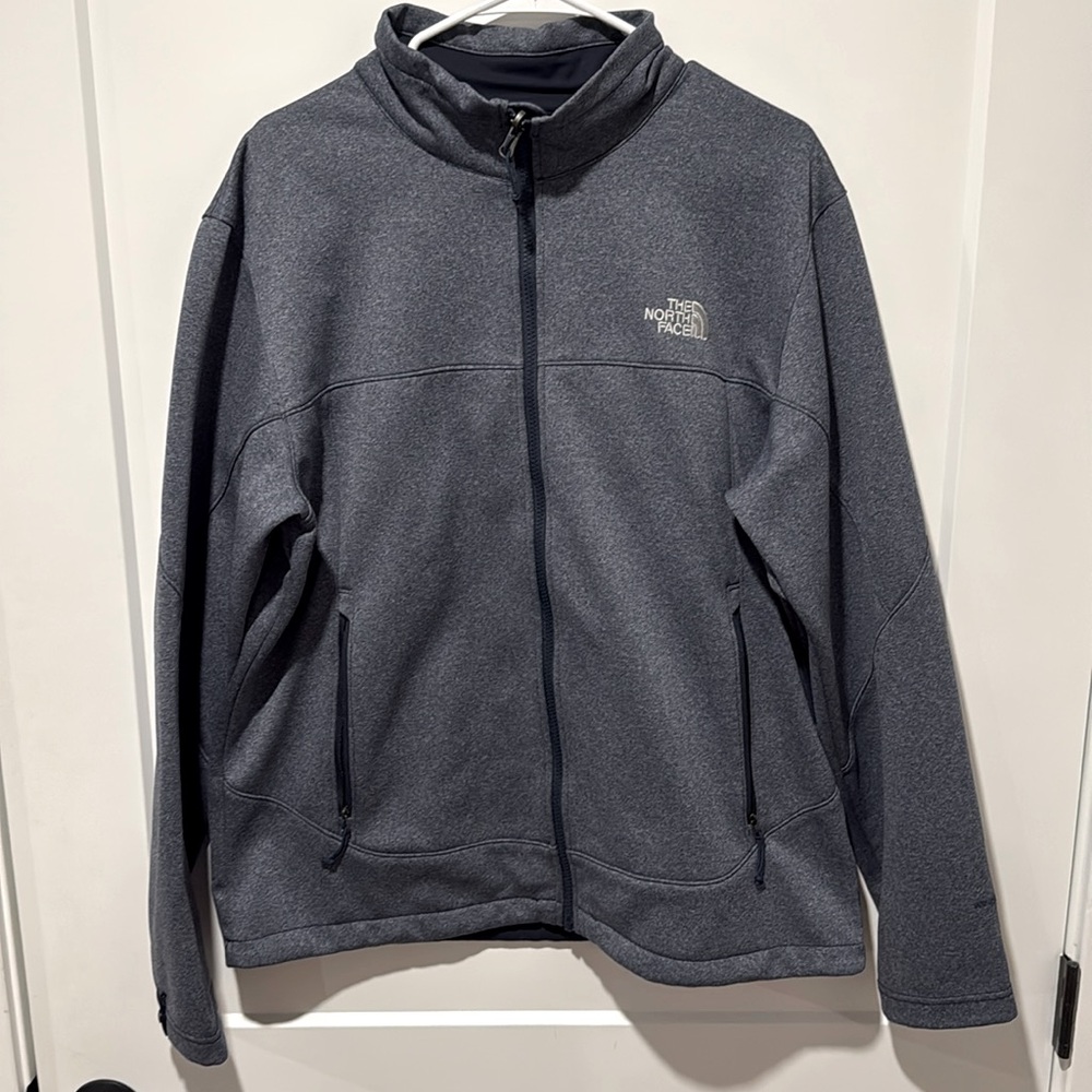 Navy Blue, North Face Full Zip Jacket - L